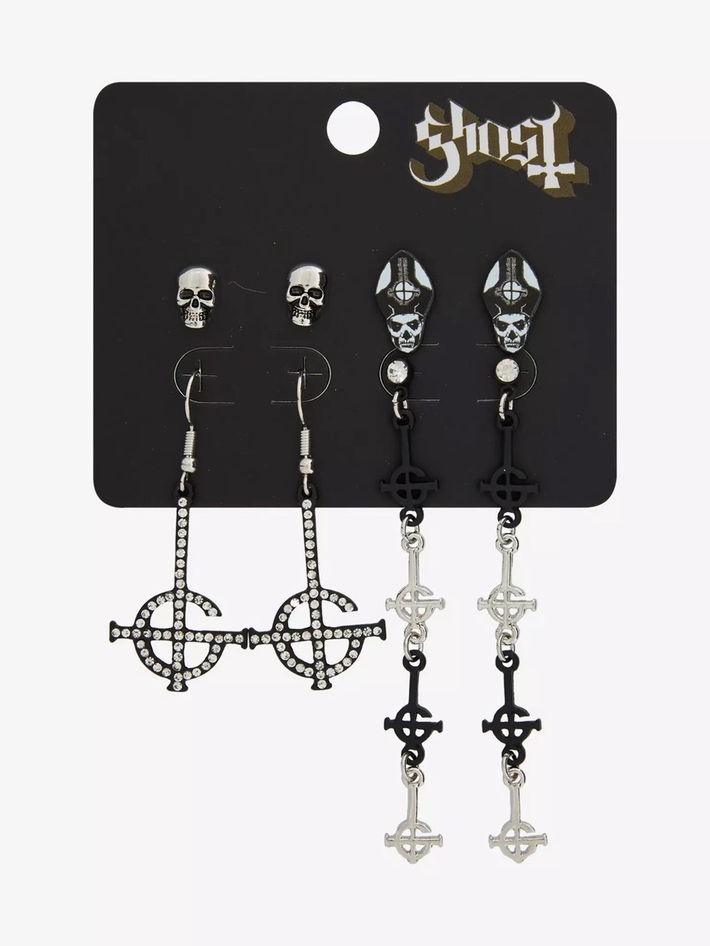 Ghost Grucifix Icons Earring Set Hot Topic Papa Emeritus Nameless Ghoul